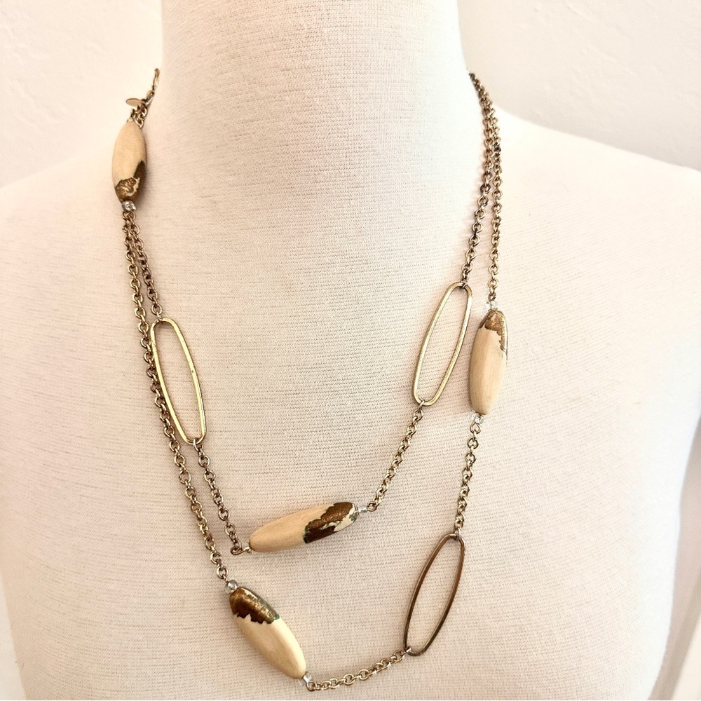 Gold and faux horn Necklace.